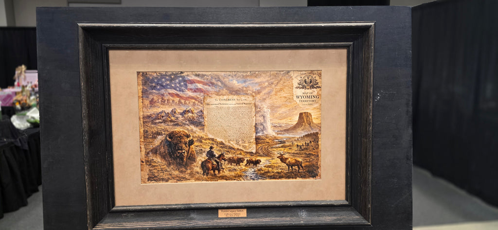 Wyoming Tribute to America Framed Piece - PRE-ORDER AS SOON AS 5/10/2026